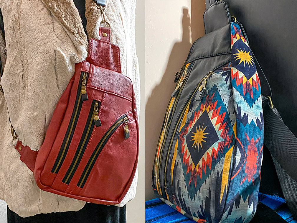 Handmade leather bags showing evolving designs and changing layouts, with each piece created as a unique, one-of-a-kind design